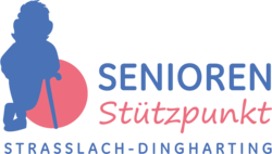 Logo Senioren Stützpunkt in den Farben Rot und Blau